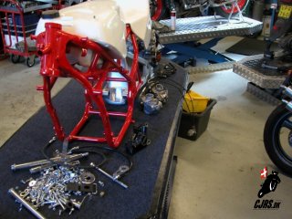 Yamaha TZ 250 type 59W er det nste projekt vi er startet p.