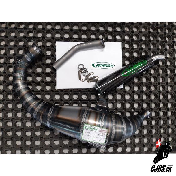 Jolly Moto Honda RS125R 1988-94 ekspantionskammer med carbon lyddmper	