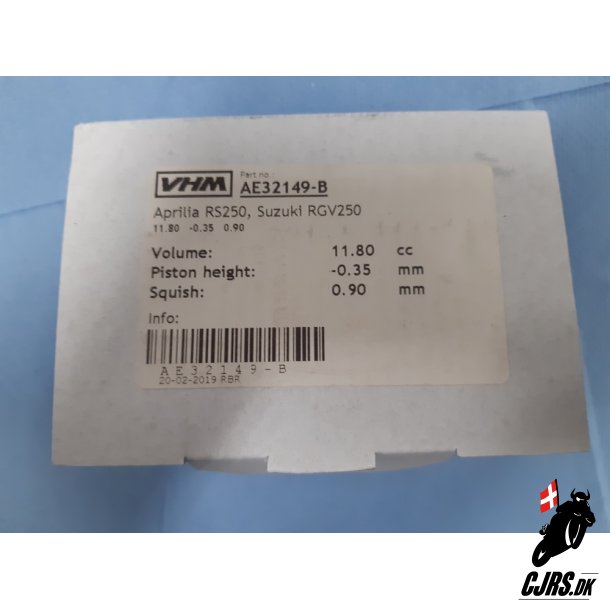 VHM inserts Aprillia RS250 Suzuki RGV 250 -1 stk - volumen 11,80 cc