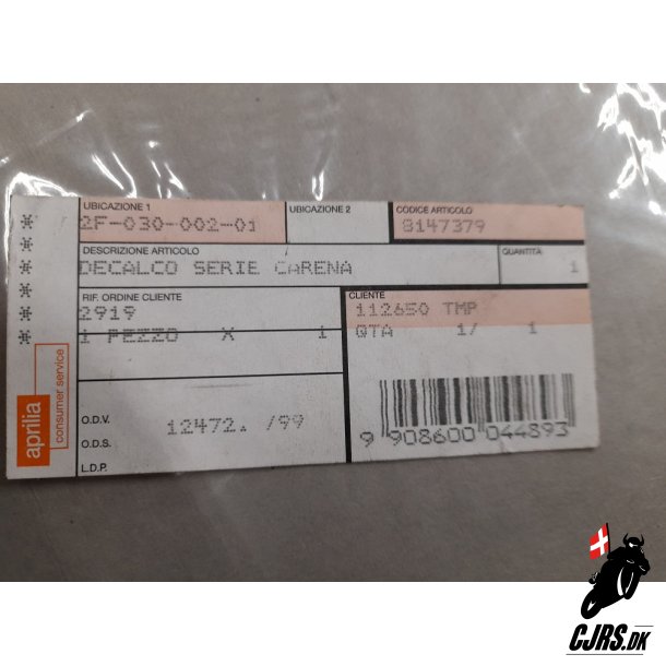 Aprilia RS 250 decal 8147379