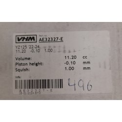 Yamaha YZ125 rg.2022-2024 VHM inserts 