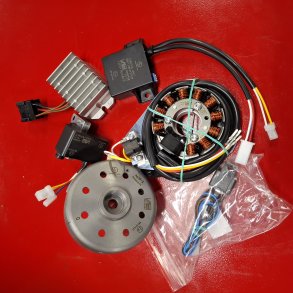 Generator og elektronisk t�ndings anl�g til klassiske 2 ventil BMW motorcykler. 