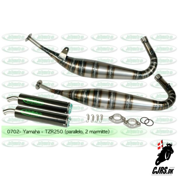 Jolly Moto Yamaha TZR 250 2MA udst.p begge sider Carbon dmper