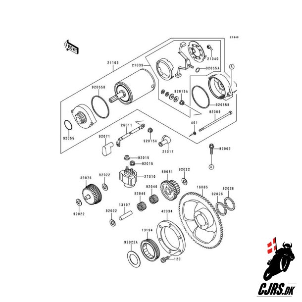Gear Clutch one way Kawasaki KLR650 13216-0044