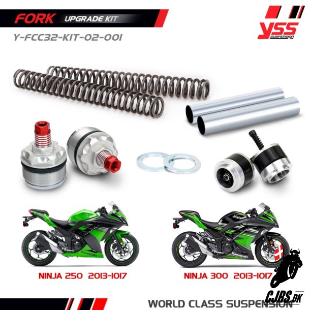 YSS Kit indsats forgaffel Kawasaki Ninja 250 / Ninja 300 2013-2017