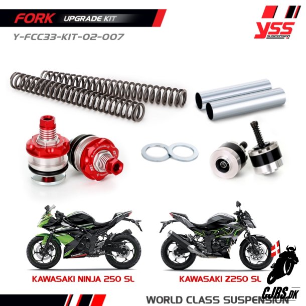 YSS Kit indsats forgaffel Kawasaki Ninja 250 SL / Z 250 SL 2015 ->