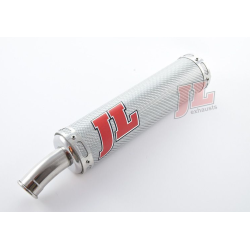 JL-Udstdning Aprilia RS125 STAINLESS STEEL Exhaust m. Kevlar Grn dmper Classic Cap
