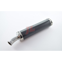 JL-Udstdning Aprilia RS125 STAINLESS STEEL Exhaust m. Kevlar Grn dmper Classic Cap