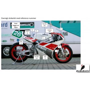 Sticker kit Yamaha TZ 250 rear exhaust 